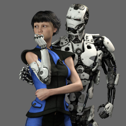 Cyborg loves Robot test render 23 misumi skin cc