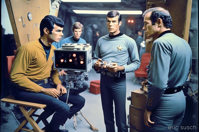 on the set of Star Trek the Orignal Series in 1966