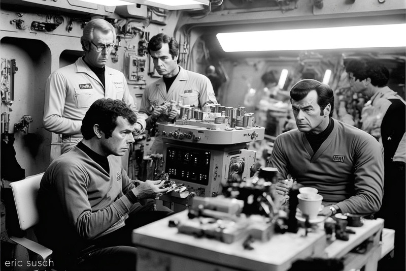 on the set of Star Trek the Orignal Series in 1966